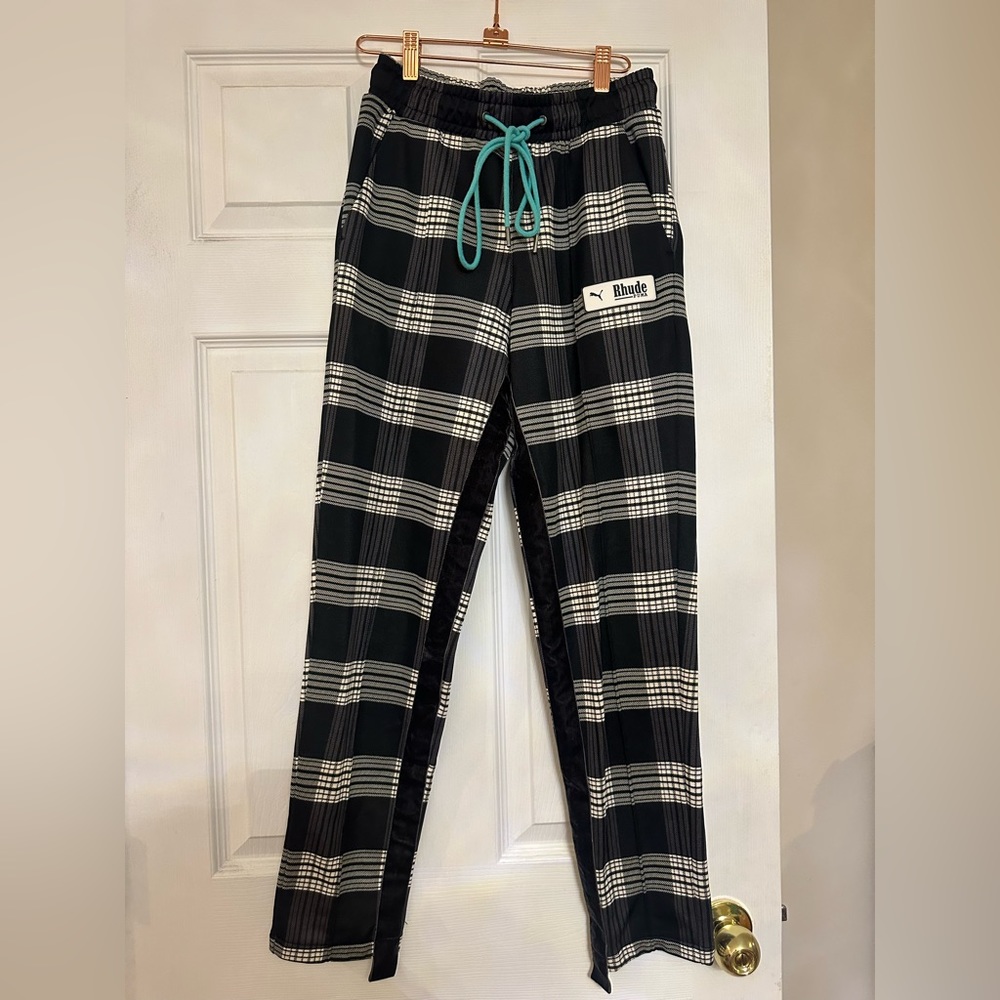 Puma plaid track pants